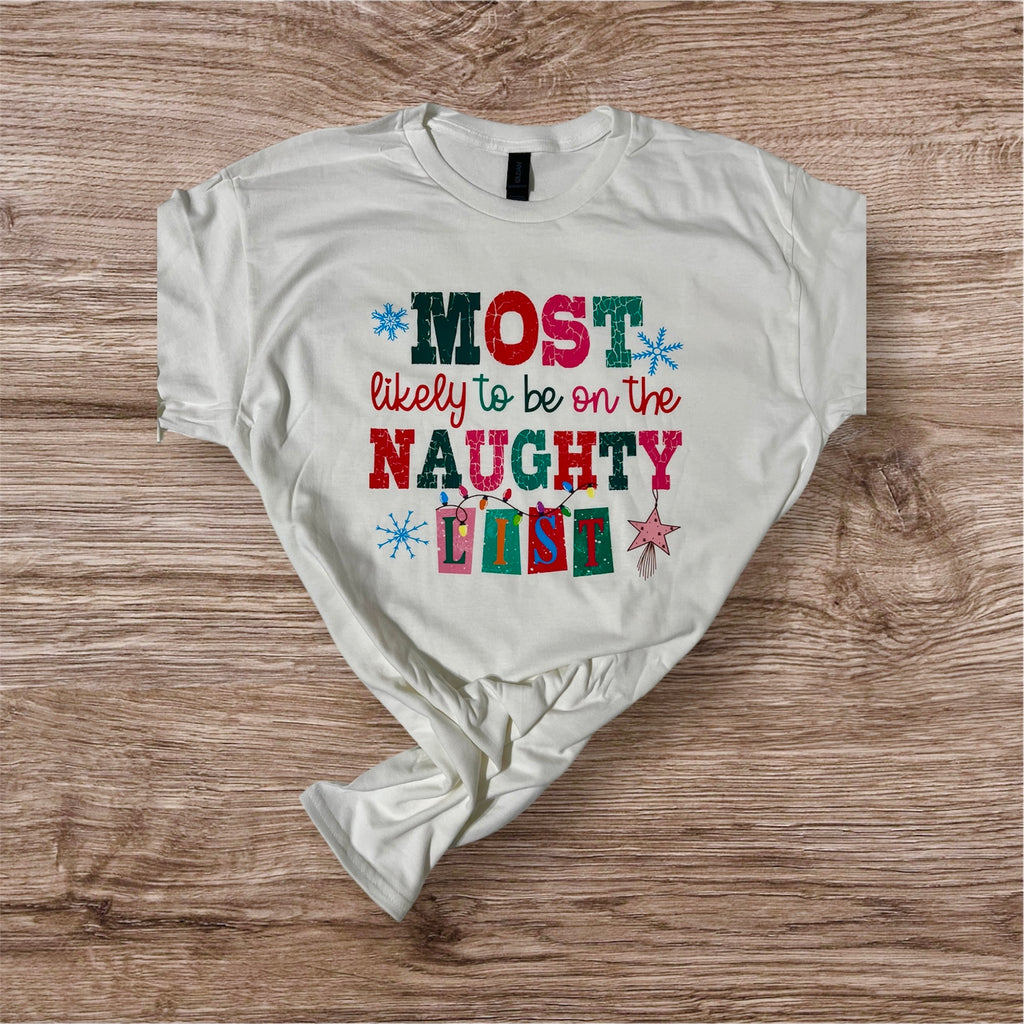 Christmas T-shirt naughty list