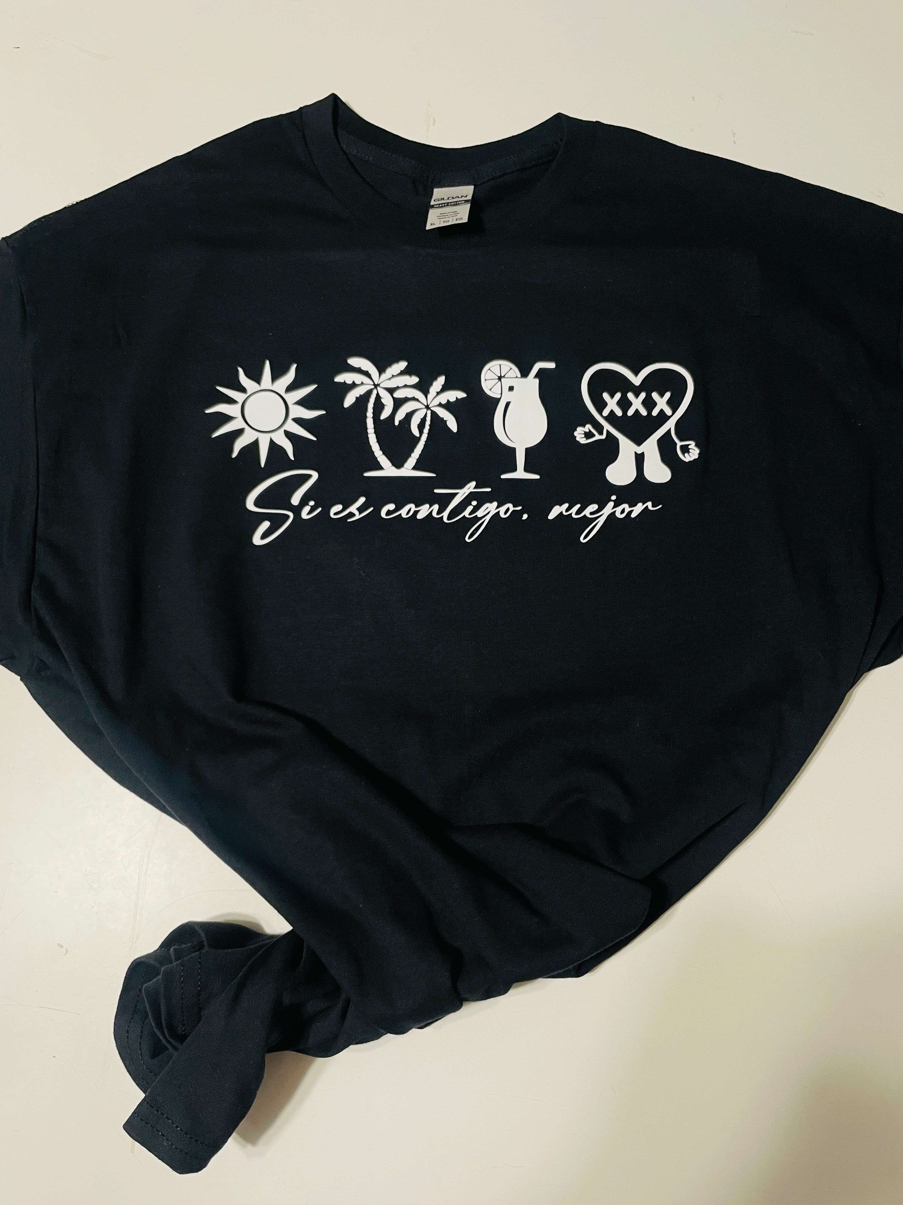 Si es contigo mejor bunny reggaeton shirt